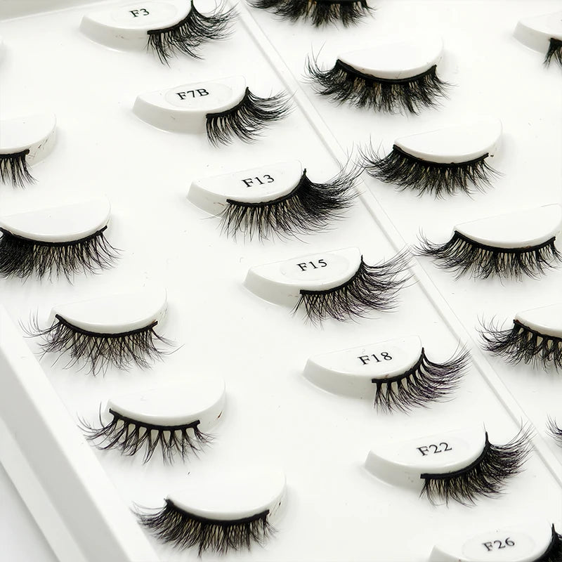 New Half Strip False Lashes Wholesale Corner Eyes Half Type False Eyelashes Private Label Eyelash Box Vendor