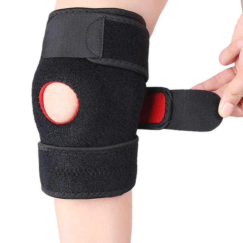 Hinged Knee Brace with Lateral Patella Stabilizer Knee protection Silicone Pads Adjustable Support Compression Knee Brace