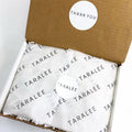 Custom Printed Logo Gift Tissue Paper Single-Sided Coated Glassine Paper Recyclable Shoe Clothing Socks Packing Starch Coating
