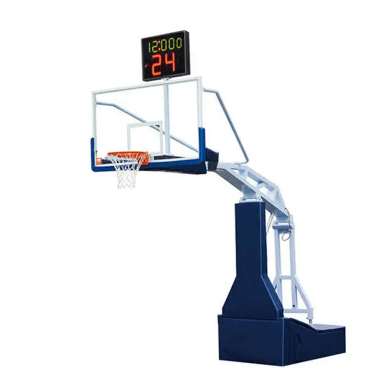 Professional portable indoor basketball goal post outdoor foldable adjustable basketball hoop basketball stands with shot clock