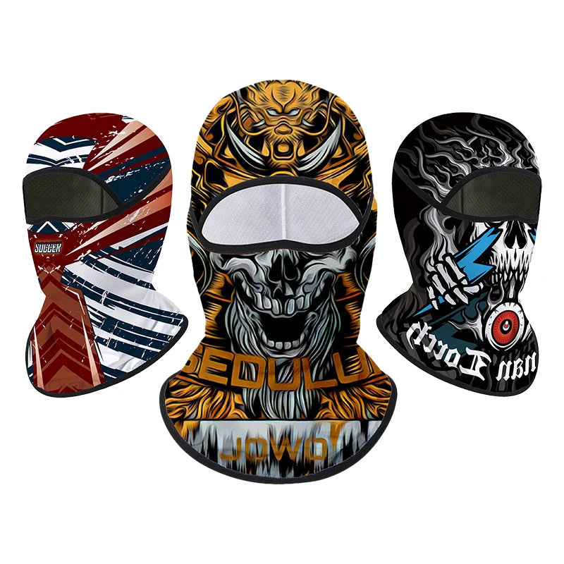 Custom Logo Personalised Unisex Cycling 100%Polyester Breathable Common Sun Protection 4 Seasons Full Face Ski Mask Cagoule
