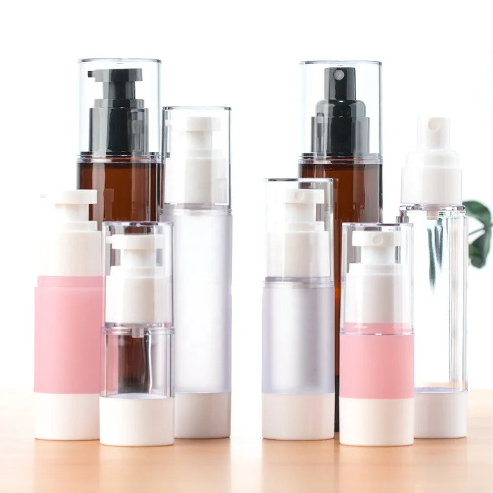 Luxury Cosmetic Vacuum Airless Bottle 30ml to 120ml Plastic Lotion Pump Empty Features for Facial Cleanser