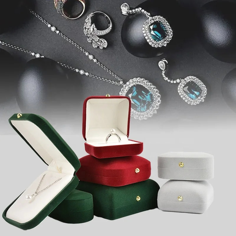 New Idea Velvet Jewelry Packaging Box Wholesales Custom Jewelry Packaging
