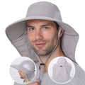 Summer Cooling UV Protection Camping Touring  Breathable Fishing Boonie Sun Hat with Neck Flap Wide Brim