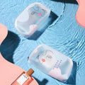 Wholesale PVC Morandi Series Transparent Makeup Bag Customized Women Travel Toiletry Bag Custom TPU Waterproof Cosmetic Case Bag