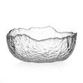Creative Design Hammer Pattern Transparent Salad Bowl Decorative Dessert Fruit Bowl Thickened Large Glass Bowl