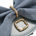For Colored Classic Eco-Friendly Square Metal Napkin Ring with Metal Buckle for Party Hotel Table Decoration