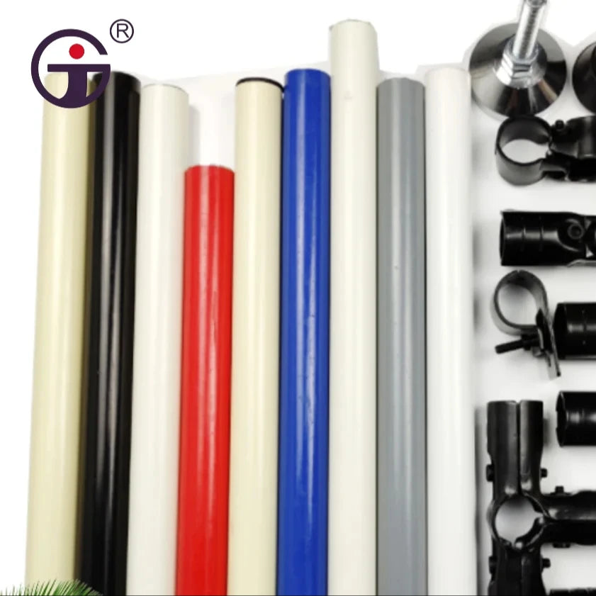 China Wuxi Direct Factory OD 28mm Colored PE Coated Pipe Lean Tube/lean Pipe in 1.2mm Thickness for Racking System