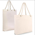 New Wholesale Trae Una Bolsa De Lona Cotton Canvas Plain Tote Bags With Rope Handle