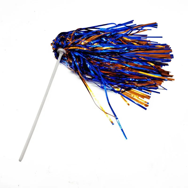 New 2 Colour 500 Plastic Streamers Rooter Poms School Spirit Shaker Cheer Pompoms