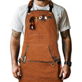 Double Apron Multi-Functional Pocket Outdoor Electric Welding Apron Woodworker Electrician Barbecue Wear-Resistant Work Apron