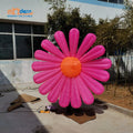 Modern Giant Pink Inflatable Daisy Flower Balloon 16-color RGB LED Light 2m 210Tpolyester Customizable Colors for Park Wedding