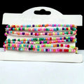 YL 7-Strand Fashionable Personalized Style CCB Random Color Rice Bead Elastic Women's Office/Career Commuter Bracelet