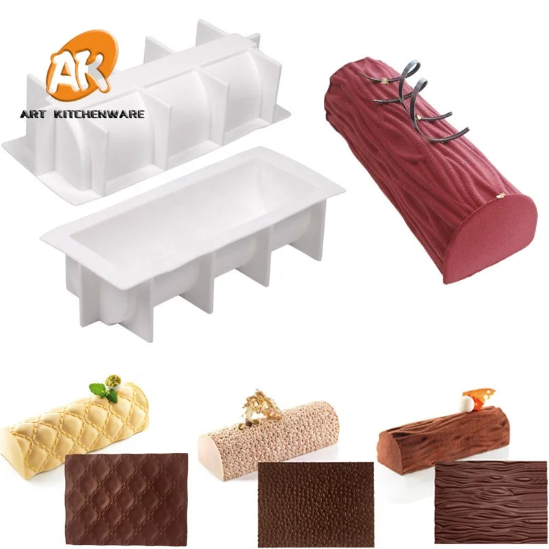 AK Silicone Baking Molds Mousse Cake Mats for Fondant Dessert Bakeware Pastry Pan Cake Decorating Tools Mousse Molds