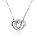 Personalized Fashion 925 Sterling Silver Necklaces Aaa Cubic Zirconia Everlasting Love Heart Diy Necklace