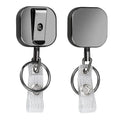 Square 4cm Retractable Metal Badge Holder Reel Badge Reels for Name Card