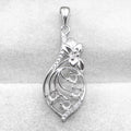 Sterling Silver 3*3mm Semi Mount Pendant Empty Frame Blank Support Setting S925 Base Holder Without Center Stone for DIY Inlay