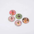 M6 M8 M10 Color Zinc Plated Carbon Steel Tee Nut Three Hole Round Brad 3 Holes Base Locking T Nut With Holes