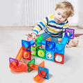 Magplayer Magnetic Blocks Tiles Magnetic Marble Run Set Toys Magnetic Building Blocks Tiles for Kids