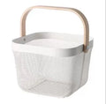 Metal Household Storage Organizer Rustproof Decorative Portable Indoor Outdoor  Picnic Fruit Vegetable Storage Basket