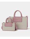 Guangzhou Auyan New Carry-on Canvas Bag Cmmuter Casual Patchwork Tote Women's Bag Set With Custom Printed logo