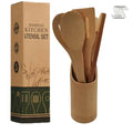 Newest Cooking Serving Utensils Set Organic 8 Pieces Creative Custom Logo Bamboo Kitchen Accessories Set