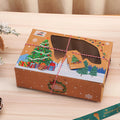 Three-dimensional Animal Cute Candy Cookies Folding Box Kraft Paper Food-grade Paper Box Packaging Christmas PVC Window Gift Box