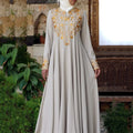 Spring New Ethnic Style Printed Fashion Dress  Casual Long Dress  Middle East