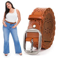 Custom Logo Adjustable Casual Pin Buckle Belt Fashion Business Black Genuine Leather Plus Size Belt