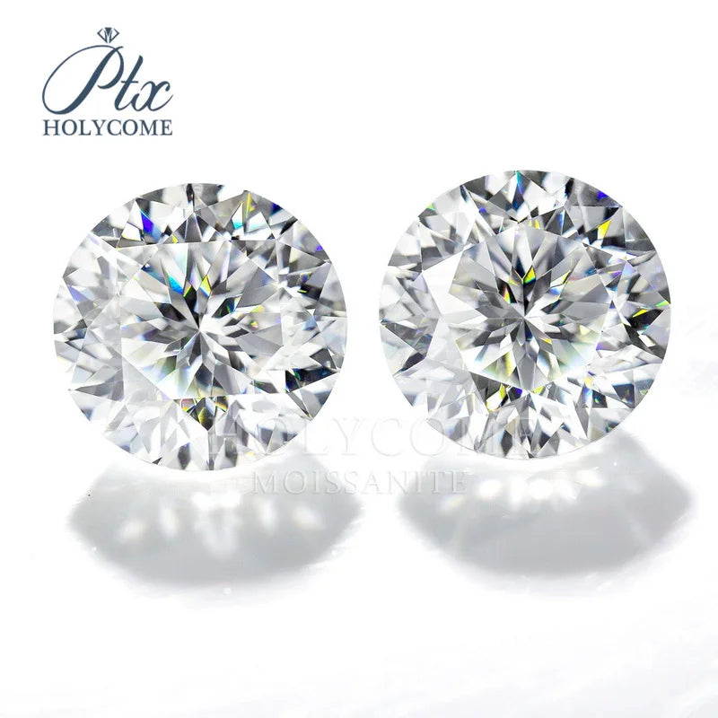 Wholesale Price Holycome VVS1 Certificate Synthetic Stone Plum Blossom Cut Round D White Color Diamond Jewelry Moissanite