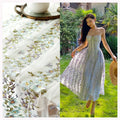 2024 New Arrival Embroidered Flower Tulle Lace Fabric Knitted Wedding Dress Embroidery Fabric with Beautiful Flowers