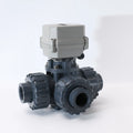 DN25 1 Inch Motorized 3 Way L Port  PVC UPVC Ball Valve
