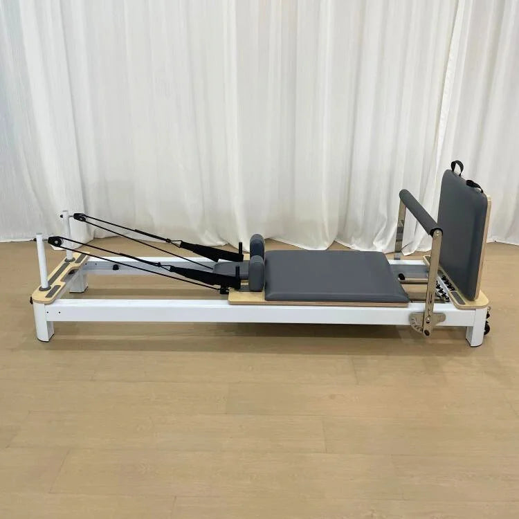 Commercial Durable Home Studio Use Training Exercise White Aluminum Pilates Reformer