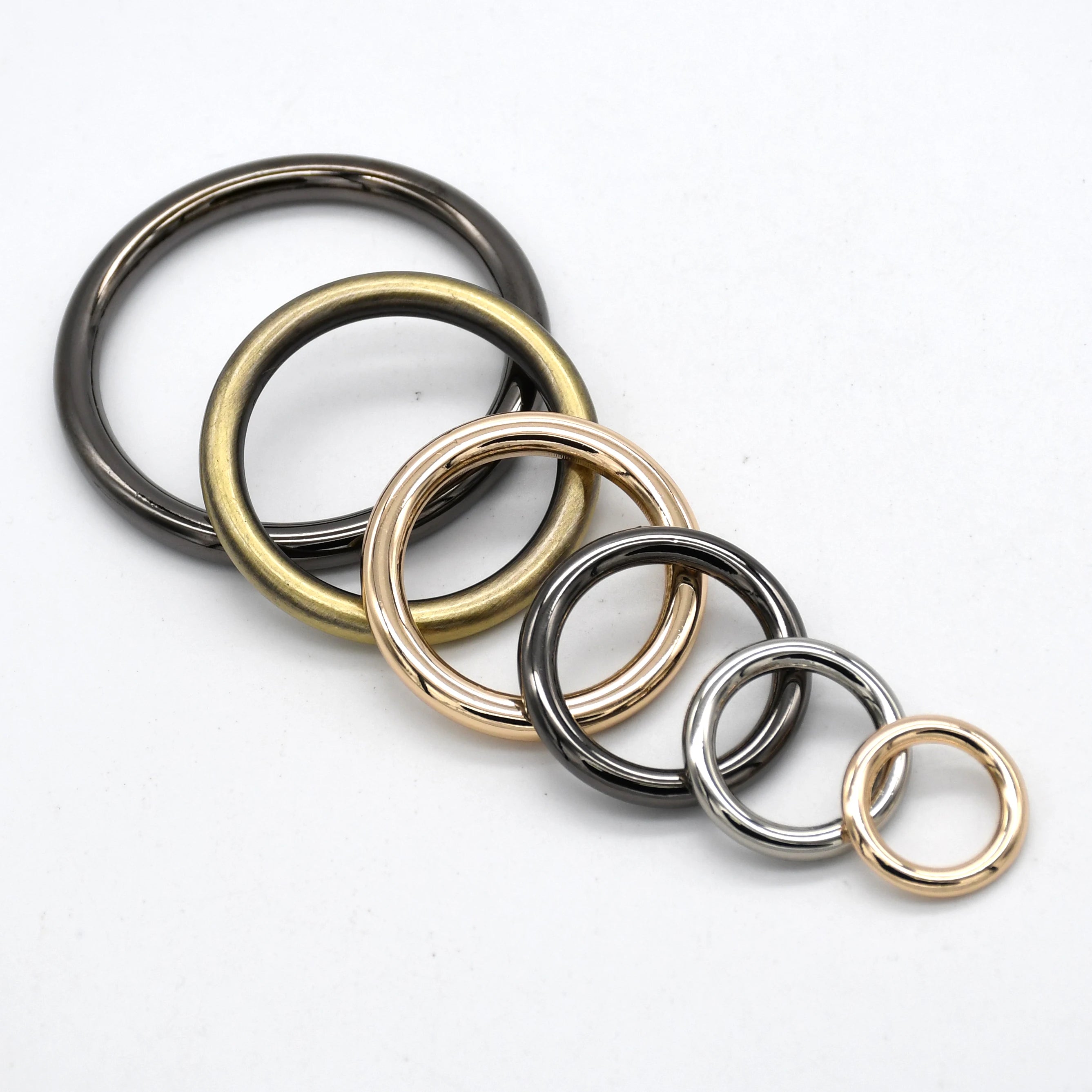 Metal O Ring Round Buckle for DIY Leather Craft Garment Webbing Bag Strap Shoes Hardware Accessories 5 Sizes CLOXY