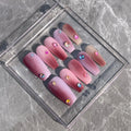 10 pcs Acrylic Nail Art New Arrival Wholesale Fashion Gradient Press on Nails Handmade Nails Press on  with Box