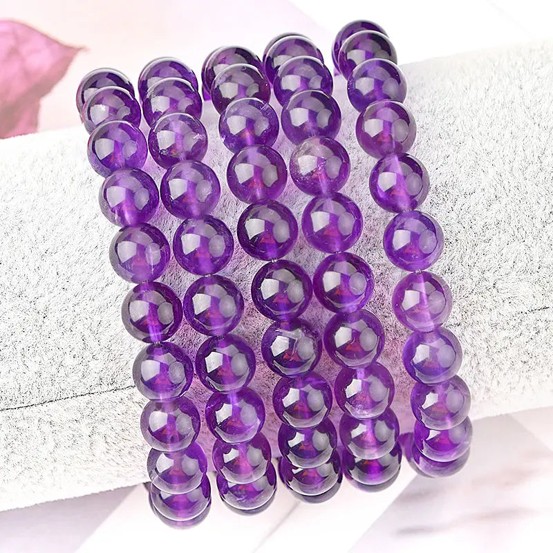Sell Well Various Shape Gemstone Jewelry Gemstone Bead Amethyst Round Quality Bracelet