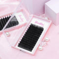 Yunhai Individual Eyelash Extension Supplies 03 05 Dark Matte Black Cashmere Lash Tray Lash Extension Logo Wholesale