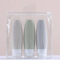 Silicone Shampoo Bottle 60ml 90ml Leakproof Flip Top Cap Luxury Travel Bottles Set Pack