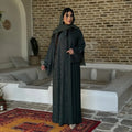 New  Arrivals Luxury Modest  Wholesale Custom Eid Dubai Elegant Turkey Abaya  Women Muslim Dress Kaftan  with Button