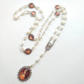 Wholesale Seven Sorrow Chaplet Pearl Beads Rosary Round Virgin Mary Pendant Religious Rosary Necklace