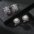 Factory Directly Provide Stock Cufflinks Luxury Hollow Diamond-set Zircon Men's Cuff Links Customized Cufflinks for Men Presents