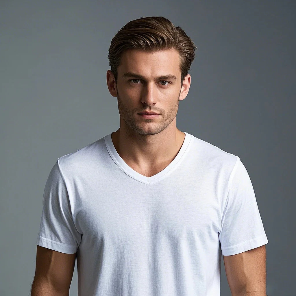 Customizable 100% Cotton Woven Men's Oversize White Solid Pattern Blank T-Shirt for Silk Screen Printing and Personalization
