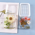 C-0203 New Design DIY Soap Storage Box Mold Portable rectangle Shape  Display Tray Container Resin Silicone Mold