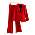 2025 Autumn Winter Collection Women's Casual Single Button Blazer Jacket Solid Pattern Black Red Irregular Lapel Knitting XL