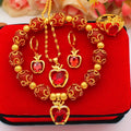 Dubai Gold Copper Inlaid  Sand Gold Red Agate Bracelet Jewelry Jewelry Longlasting Color Christmas Gift Wholesale