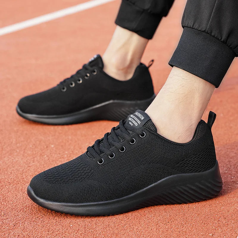 Men's New Fly Weaving Mesh Breathable Running Shoes Stretchy Comfortable Men's Sports Shoes Non-slip Durable Men's Casual Shoes