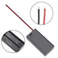 2 X 1.5V AA Size UM-3 Battery Case Holder with On/Off Switch Plastic Box with Cover for Convenient Storage
