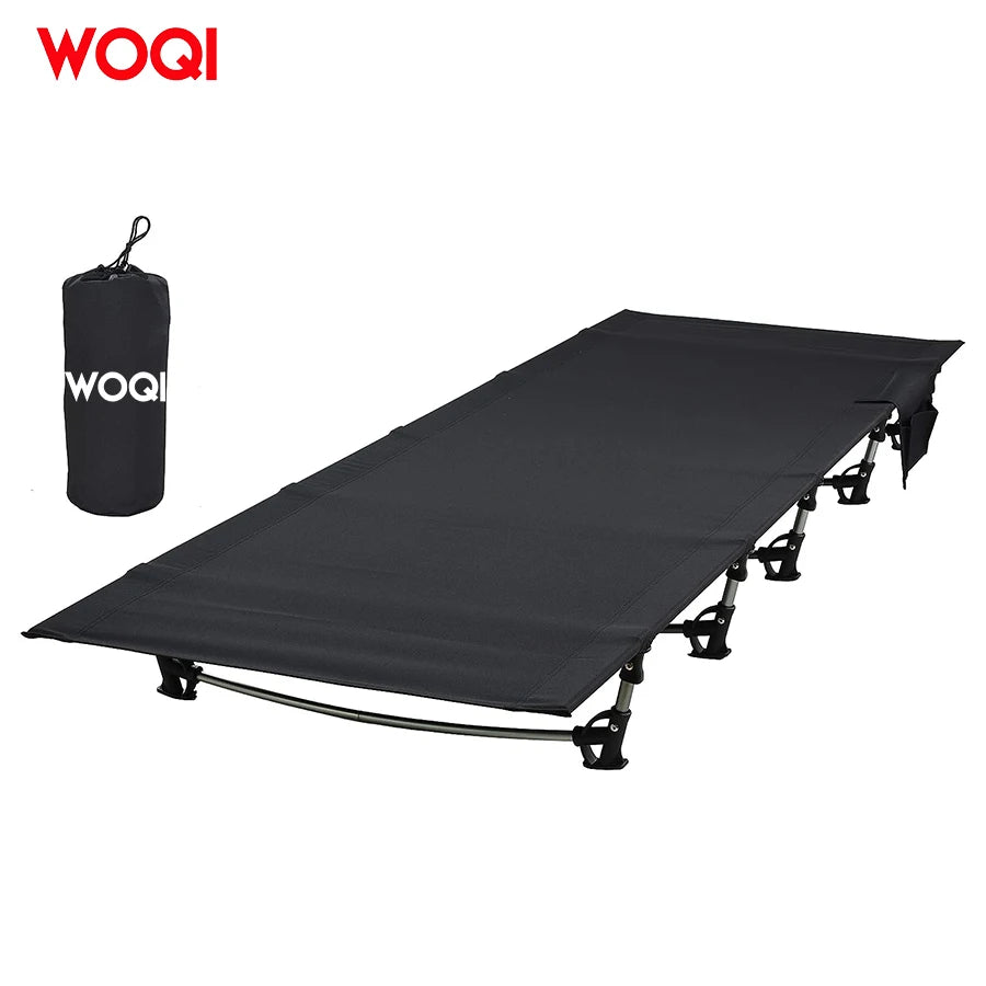WOQI Ultra Light Folding Camping Bed Portable Compact Outdoor Hiking Mountaineering Light Backpack Camping Bed