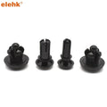 Elehk Nylon Rivet White Black Plastic Nylon66 Snap Mini Male and Female Fastener Round Head 120Pcs 8Mm Hole Rivets