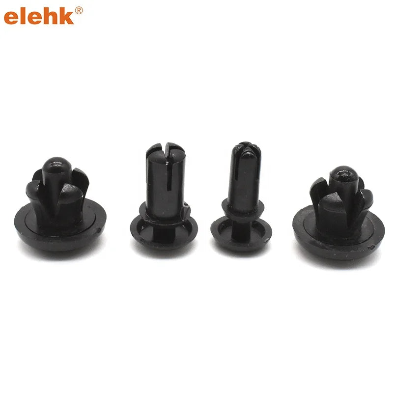 Elehk Nylon Rivet White Black Plastic Nylon66 Snap Mini Male and Female Fastener Round Head 120Pcs 8Mm Hole Rivets